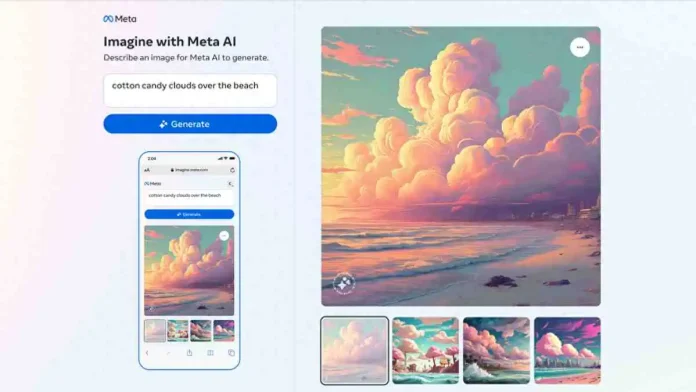 Imagine with Meta AI-Generated Image Tool Unveiled